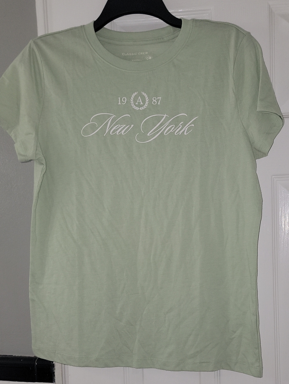 Aeropostale Light Sage 'New York' Short Sleeve Tee